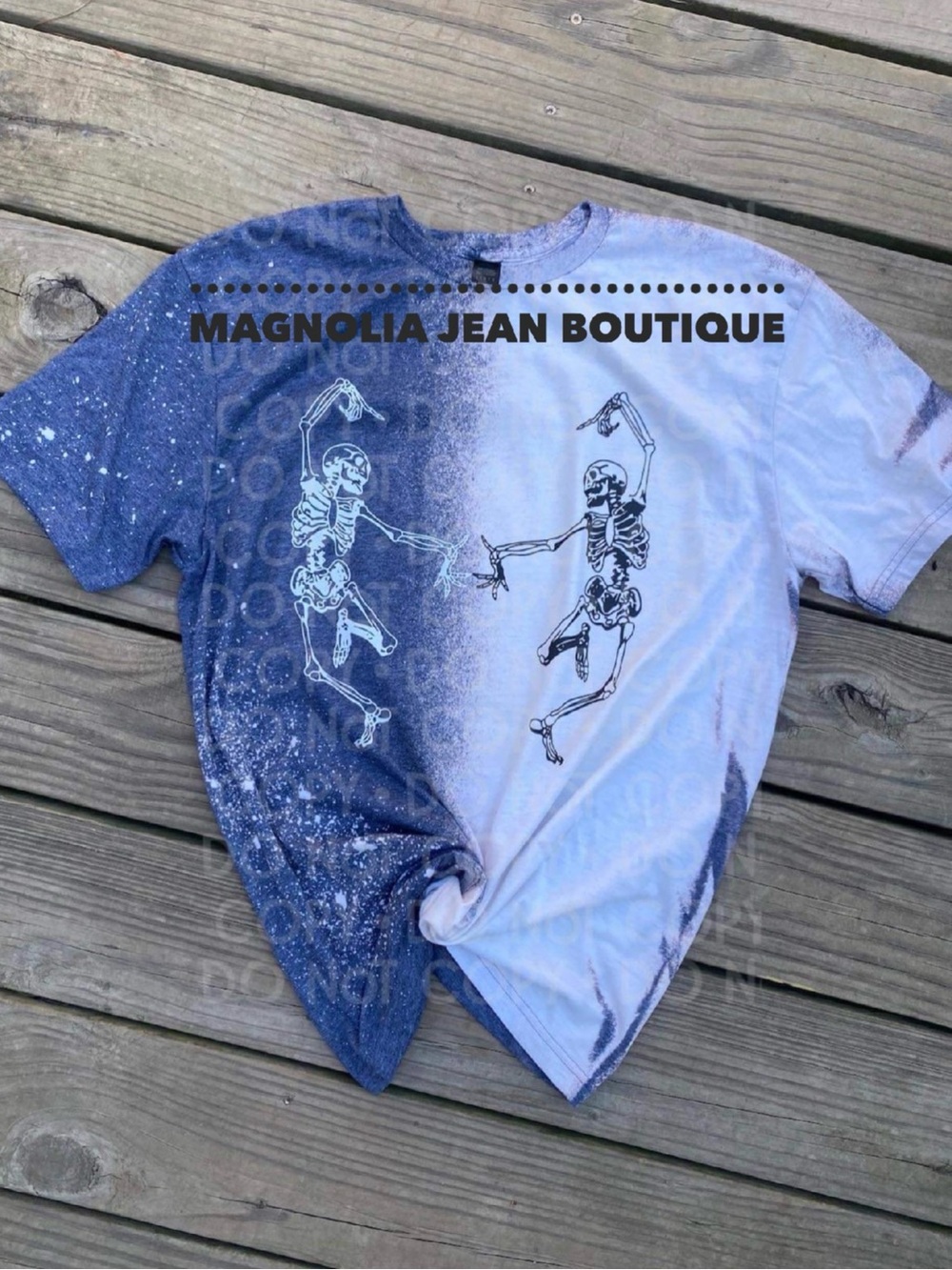 Women’s Dancing Skellies Graphic Bleached Tee